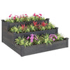 Vidaxl Planter surélevé 120x120x56 cm gris de pin massif