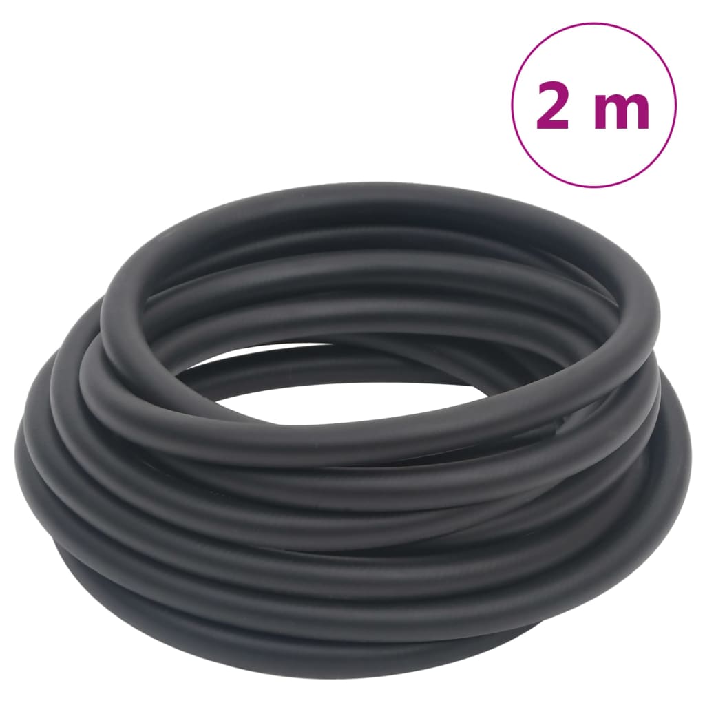Vidaxl Air tuyau hybride 0,6 '' 2 m caoutchouc et pvc noir