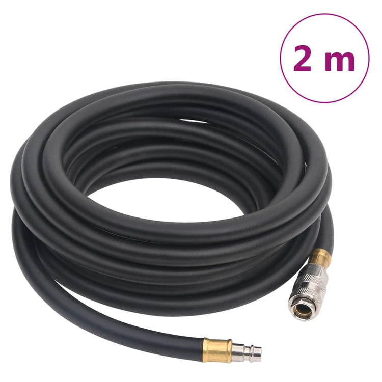 Vidaxl Air tuyau hybride 0,6 '' 2 m caoutchouc et pvc noir