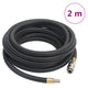 Vidaxl Air tuyau hybride 0,6 '' 2 m caoutchouc et pvc noir