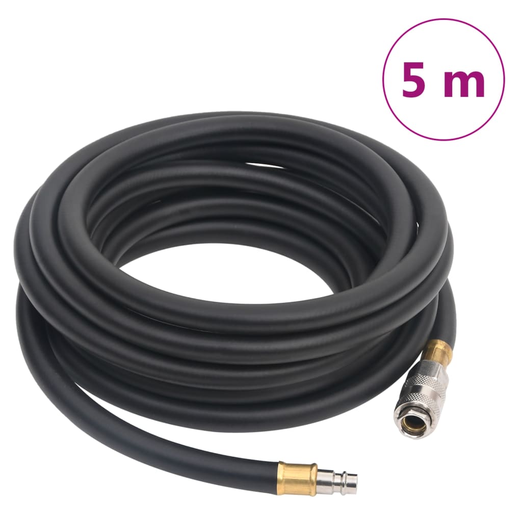 Vidaxl Air tuyau hybride 0,6 '' 5 m caoutchouc et pvc noir