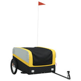 Vidaxl Bicycle Trailer 45 kg de fer noir et jaune - afbeelding 2