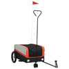 Vidaxl Bicycle Trailer 30 kg de fer noir et orange