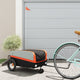 Vidaxl Bicycle Trailer 30 kg de fer noir et orange