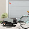 Vidaxl Bicycle Trailer 30 kg de fer noir et gris