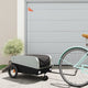 Vidaxl Bicycle Trailer 30 kg de fer noir et gris