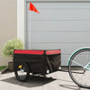 Vidaxl Bicycle Trailer 45 kg de fer noir et rouge