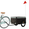 Vidaxl Bicycle Trailer 45 kg de fer noir et gris