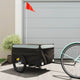 Vidaxl Bicycle Trailer 45 kg de fer noir et gris