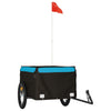Vidaxl Bicycle Trailer 45 kg de fer noir et bleu