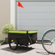 Vidaxl Bicycle Trailer 45 kg de fer noir et vert
