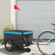 Vidaxl Bicycle Trailer 30 kg de fer noir et bleu