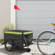 Vidaxl Bicycle Trailer 30 kg de fer noir et vert