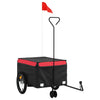 Vidaxl Bicycle Trailer 45 kg de fer noir et rouge