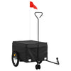 Vidaxl Bicycle Trailer 45 kg de fer noir