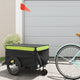 Vidaxl Bicycle Trailer 45 kg de fer noir et vert