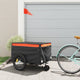 Vidaxl Bicycle Trailer 45 kg de fer noir et orange