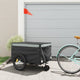 Vidaxl Bicycle Trailer 45 kg de fer noir et gris