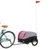 Vidaxl Bicycle Trailer 30 kg de fer noir et rouge