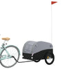 Vidaxl Bicycle Trailer 45 kg de fer noir et gris