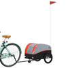 Vidaxl Bicycle Trailer 30 kg de fer noir et orange