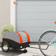 Vidaxl Bicycle Trailer 30 kg de fer noir et orange