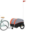 Vidaxl Bicycle Trailer 45 kg de fer noir et orange