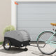 Vidaxl Bicycle Trailer 45 kg de fer noir et gris