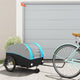 Vidaxl Bicycle Trailer 45 kg de fer noir et bleu