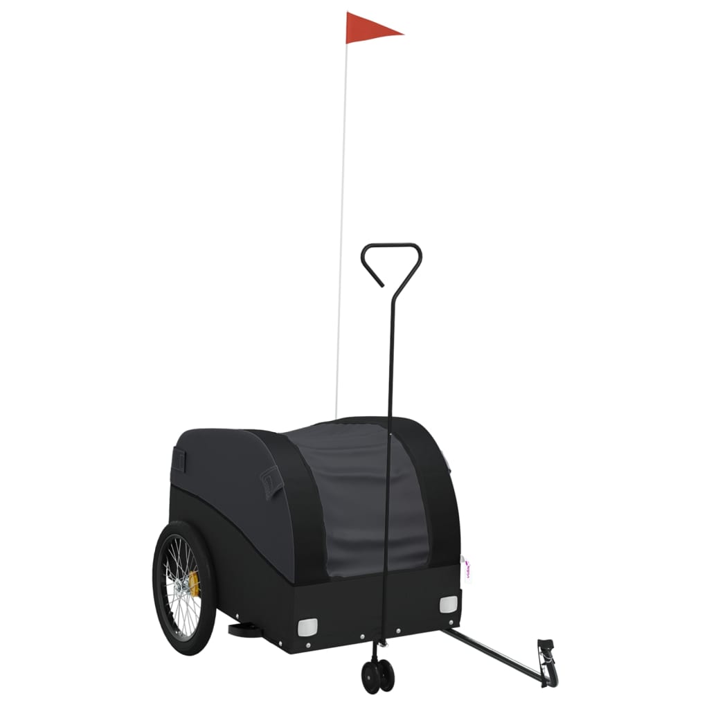 Vidaxl Bicycle Trailer 45 kg de fer noir
