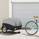 Vidaxl Bicycle Trailer 45 kg de fer noir et gris