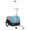 Vidaxl Bicycle Trailer 45 kg de fer noir et bleu