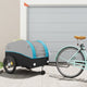 Vidaxl Bicycle Trailer 45 kg de fer noir et bleu
