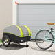Vidaxl Bicycle Trailer 45 kg de fer noir et vert