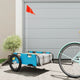 Vidaxl remorque vélo tissu oxford et fer bleu
