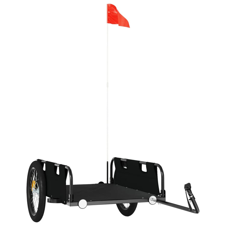 Vidaxl Bicycle Trailer Oxford Fabric et Black de fer
