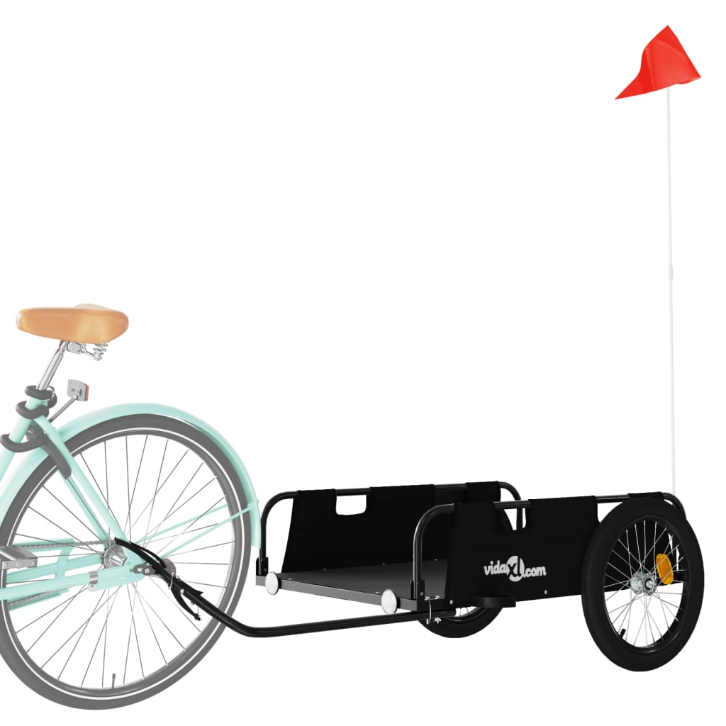 Vidaxl Bicycle Trailer Oxford Fabric et Black de fer