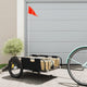 Vidaxl Bicycle Trailer Oxford Fabric et Black de fer