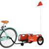 Vidaxl Bicycle Trailer Oxford Fabric et Iron Orange