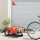 Vidaxl Bicycle Trailer Oxford Fabric et Iron Orange