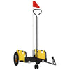 Vidaxl Bicycle Trailer tissu oxford et jaune de fer