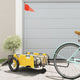 Vidaxl Bicycle Trailer tissu oxford et jaune de fer