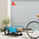 Vidaxl Bicycle Trailer Oxford Fabric et Bleu en fer