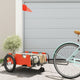 Vidaxl Bicycle Trailer Oxford Fabric et Iron Orange