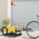 Vidaxl Bicycle Trailer tissu oxford et jaune de fer