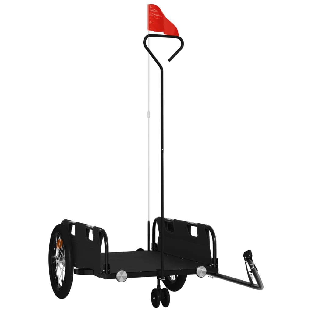 Vidaxl Bicycle Trailer Oxford Fabric et Black de fer