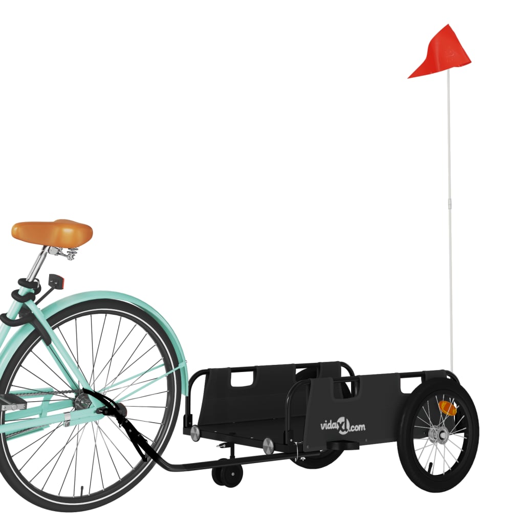 Vidaxl Bicycle Trailer Oxford Fabric et Black de fer