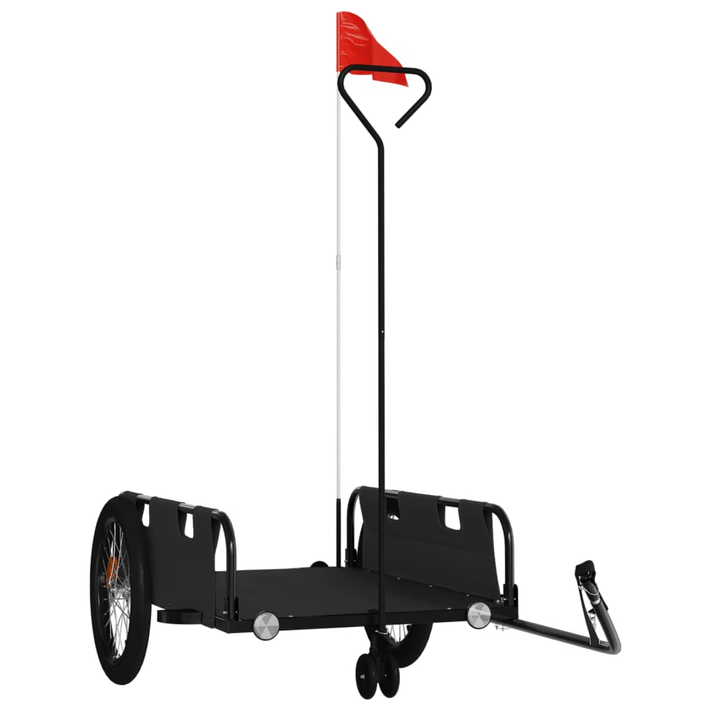 Vidaxl Bicycle Trailer Oxford Fabric et Black de fer