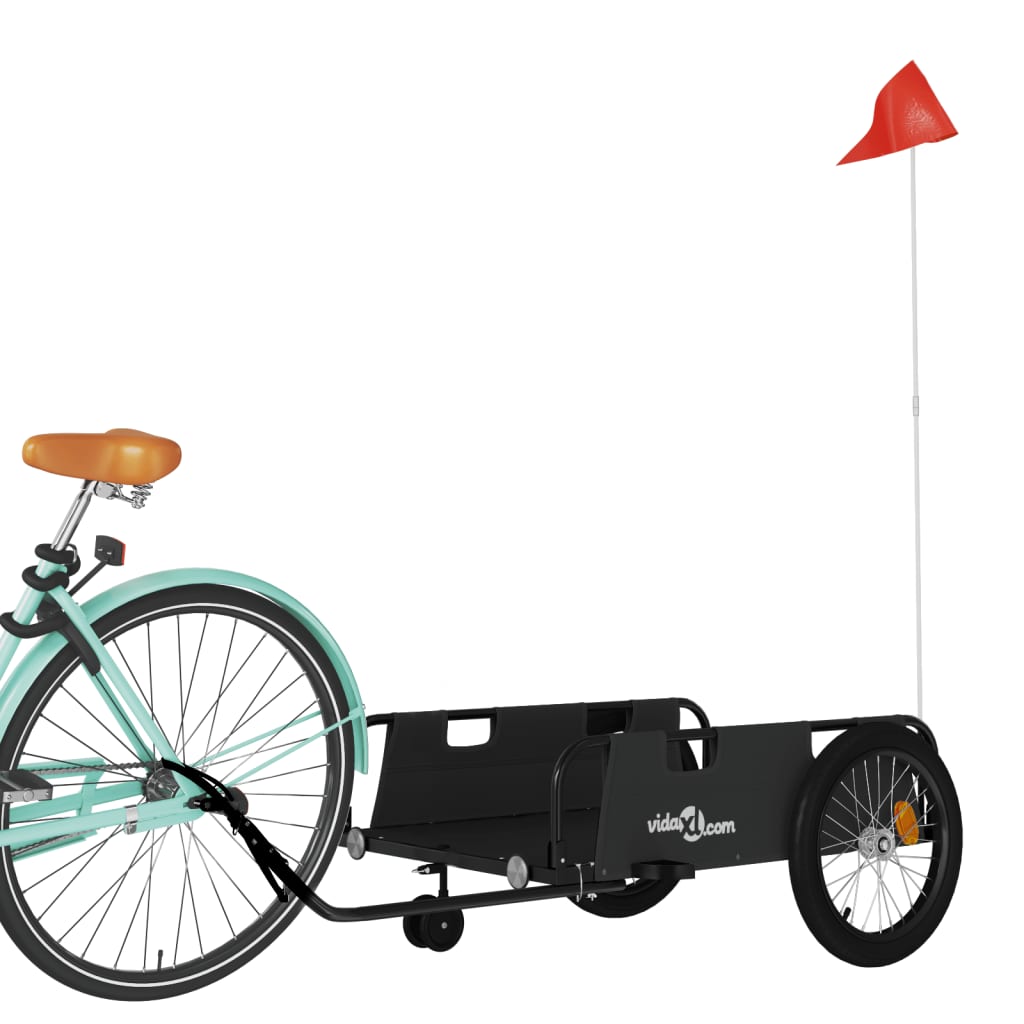 Vidaxl Bicycle Trailer Oxford Fabric et Black de fer