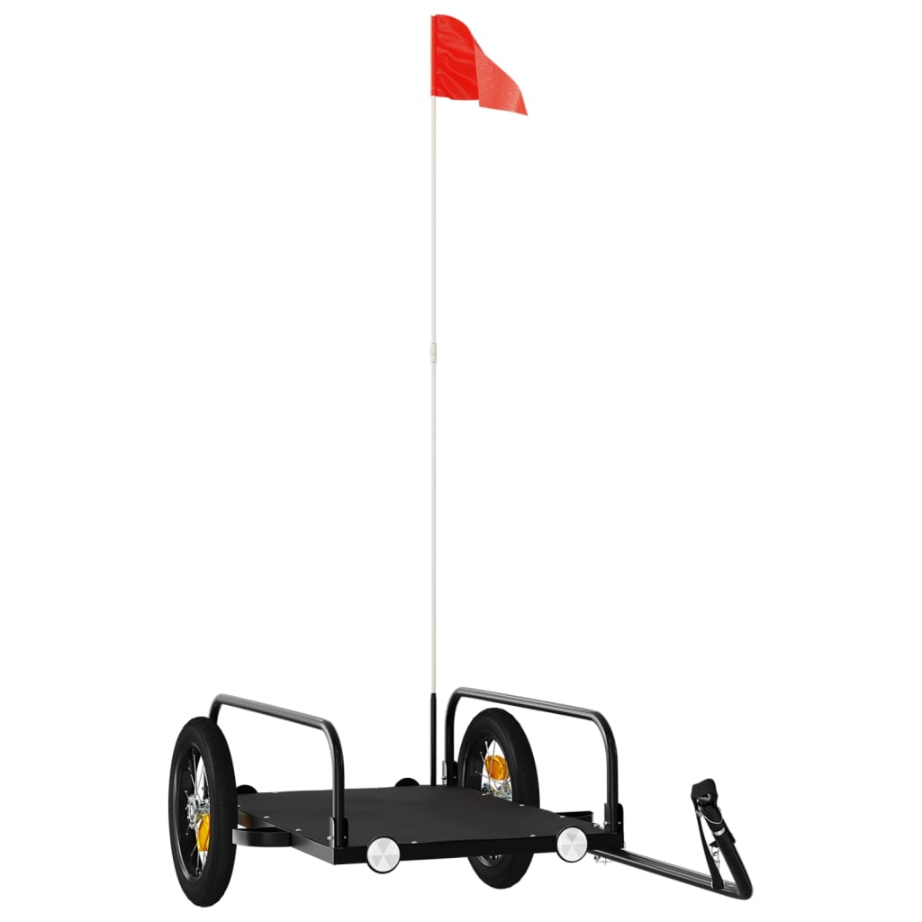 Vidaxl Bicycle Trailer 122x53x31 cm de fer noir